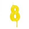 Vela Número 8 Amarelo